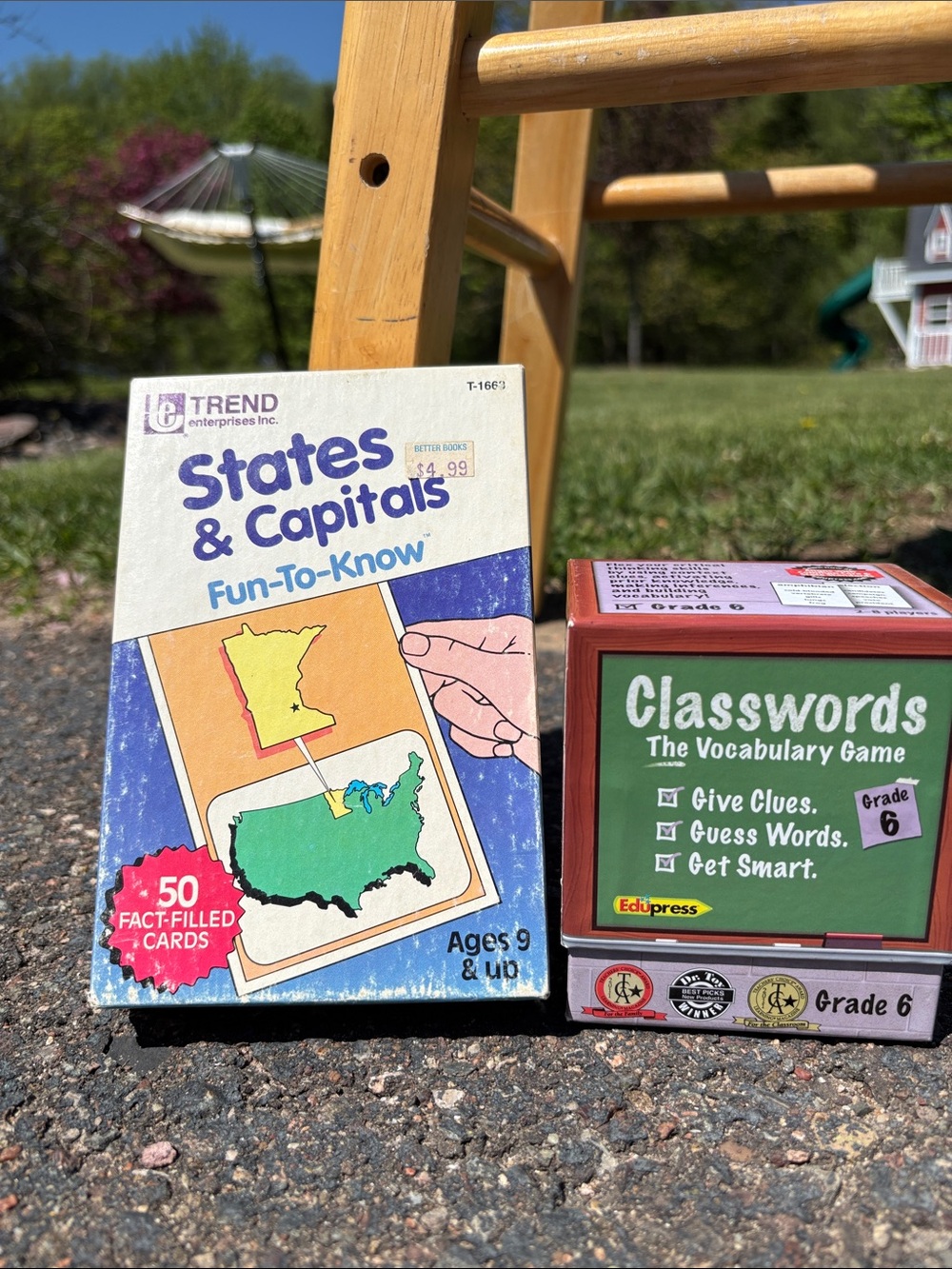 Two sets: States & Capitals and Gr 6 Classwords Card Game